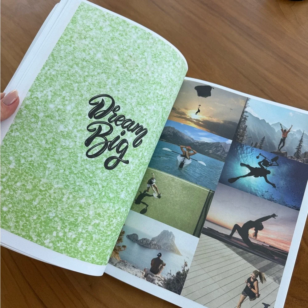 Vision Board Book 2026 - Red & White Cover
